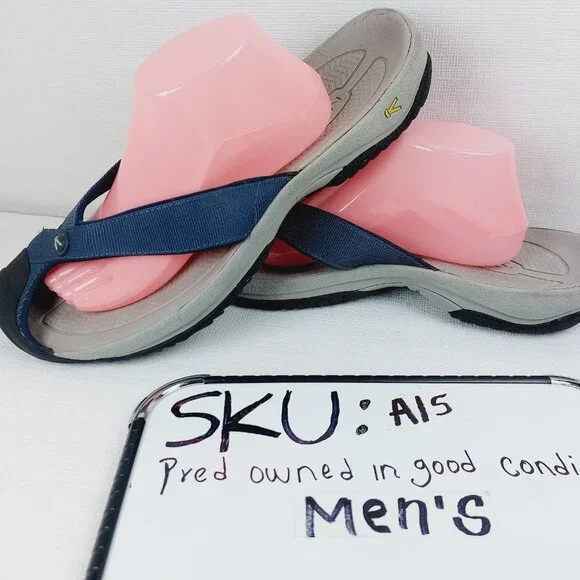 Keen Men's Blue Gray Waimea H2 Close Arch Support Slip-On Flip-Flop Sandal Sz 14